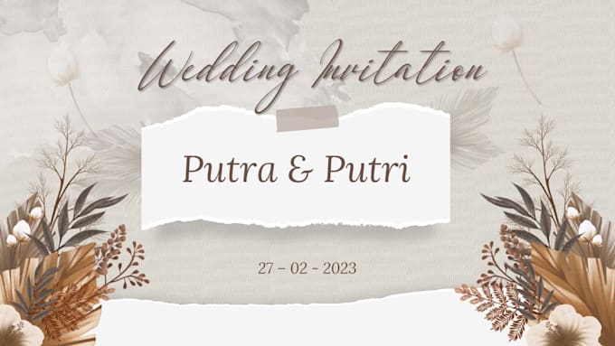 design elegant and romantic wedding invitation video