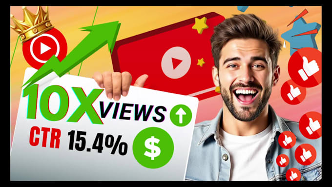 design attractive clickbait youtube thumbnail