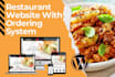 design restaurant website with online food ordering system