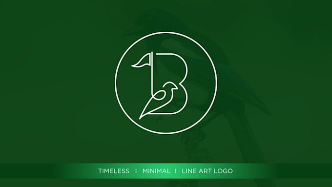design negative space minimal single line art logo