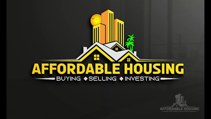 design modern real estate and construction logo