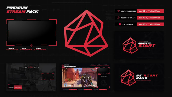 Design and animate complete streaming packages by Vandersaim | Fiverr
