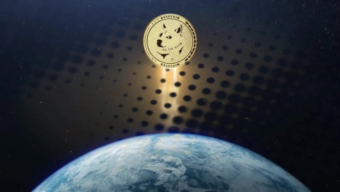 space moon crypto coin
