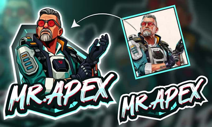 do custom and trendy gaming logo design and twitch avatar