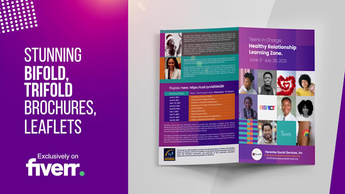 design an outstanding bifold, trifold brochure, leaflet