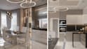 3d visualization of a room or apartment and light scenes