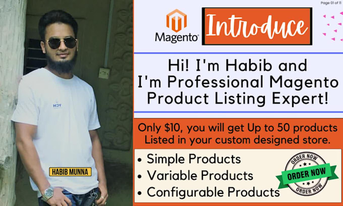 do manually magento product listing or magento product uploading and data entry