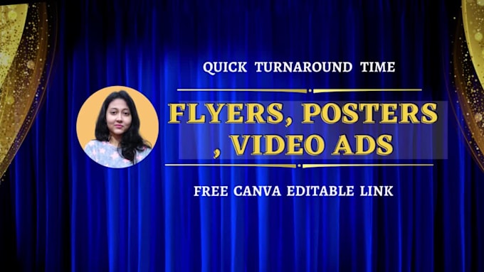 design product flyers, posters, ad videos using canva pro