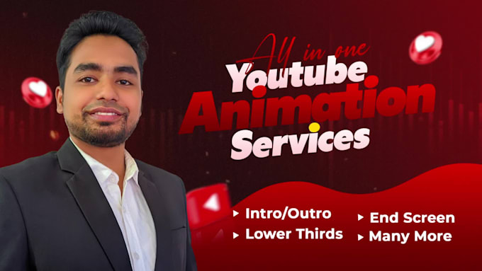 create youtube intro outro banner and lower thirds animation