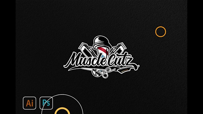 design a unique barber, barbershop, badge and typography logo