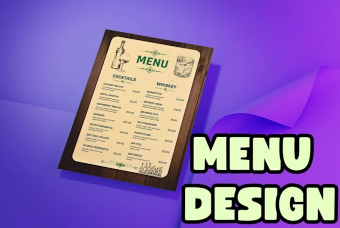 Create amazing restaurant menu design or salon menu design by Yasiru ...