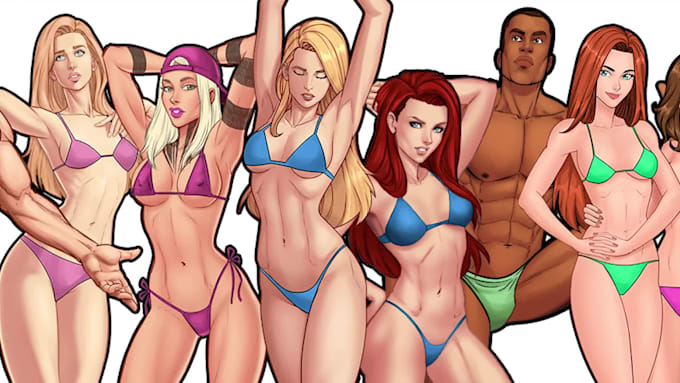 draw a nsfw art of your favorite character in comic style