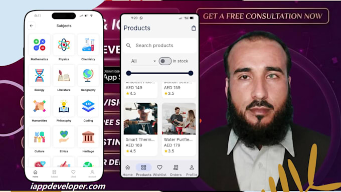 build android ios app development ai mobile app developer flutter react native