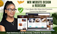 design wix website, wix website redesign, high converting wix ecommerce website
