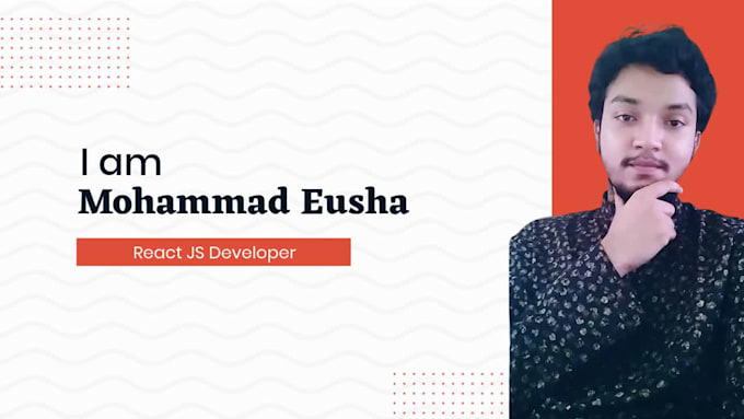 develop the front end of your website using react js