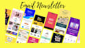 design a professional HTML email newsletter for you