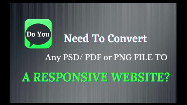 convert psd to html, sketch to html or png to html with a responsive website