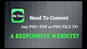 convert psd to html, sketch to html or png to html with a responsive website