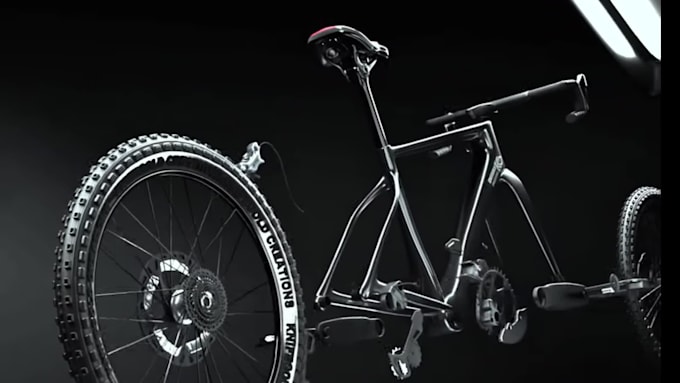 create realistic 3d bicycle animation and product ad video