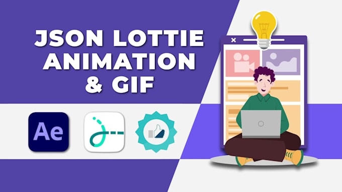 create json lottie animation or gif for mobile and web apps