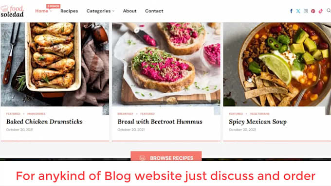 create responsive wordpress blog design or blogging website