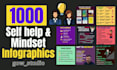 self improvement, self help, mindset, personal development infographics