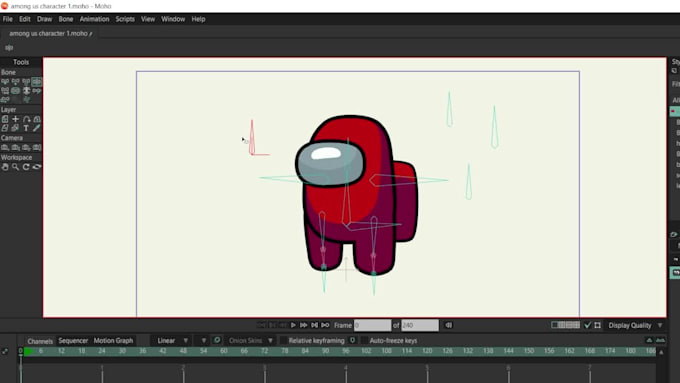 create rigged 2d simple cartoon character in moho