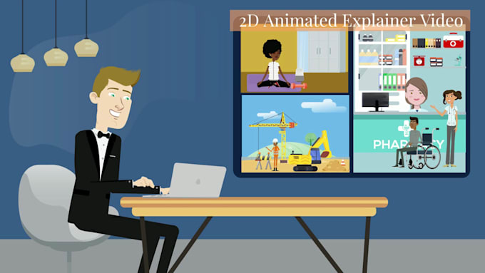 create 2d animated marketing videos for business and sales