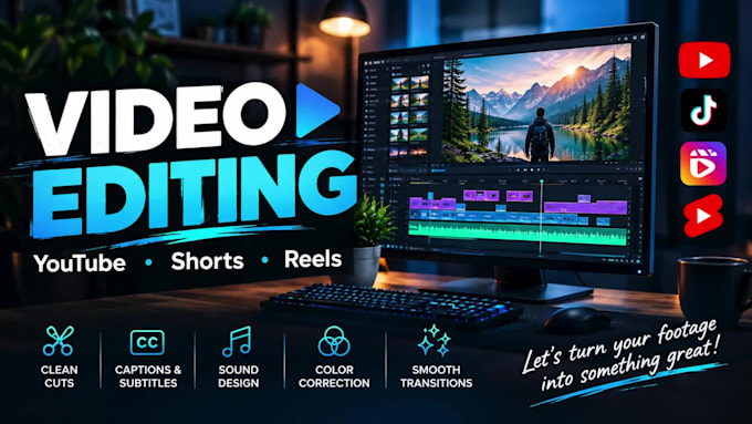 professionally edit youtube videos and short form content