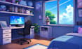 draw anime background art illustration for vtuber stream