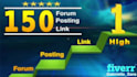 do 150 high quality forum posting link backlink