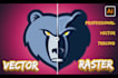 create pixel perfect manual vector tracing vectorize logo high quality vector