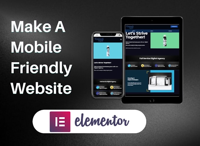 do mobile friendly wordpress website by elementor pro
