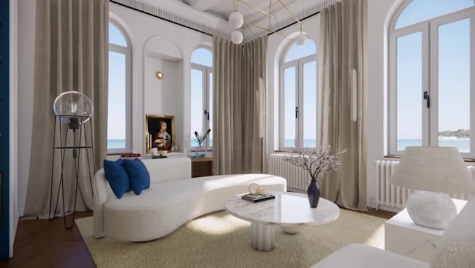 design a modern and minimalist interior for your apartment
