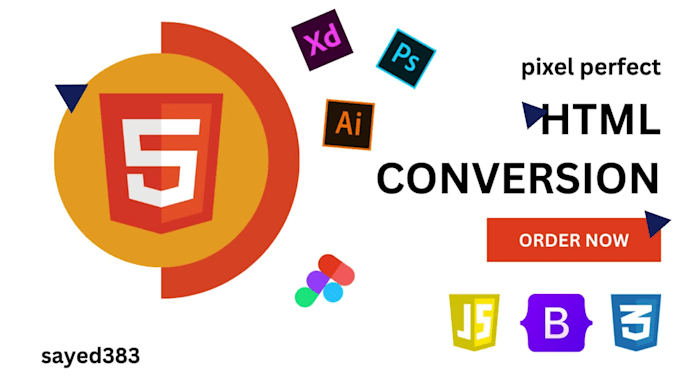 convert figma to html, xd to HTML, psd to html, responsive bootstrap 5