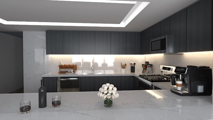 design modern, hyperrealistic interiors using new 3d techniques