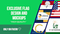 turn your idea into amazing flags design and 3d mockups