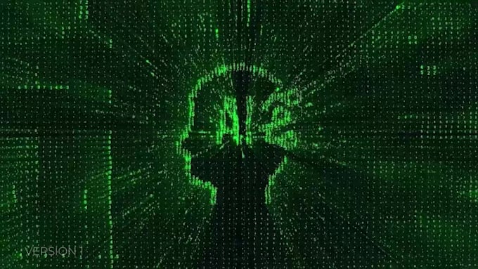 Create digital data code matrix logo, text, image reveal by ...