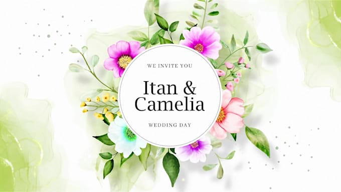create a beautiful personalized animated wedding invitation video