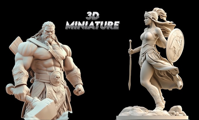 sculpt 3d model, characters, action figures, dnd and toys for 3d printing