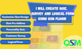 create quiz,  survey and logical form using qsm plugin