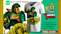 custom cartoon illustration tshirt design retro typography
