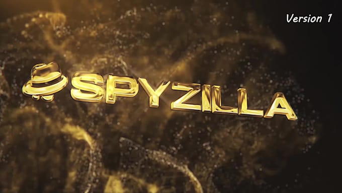 create 3d logo animations particle gold