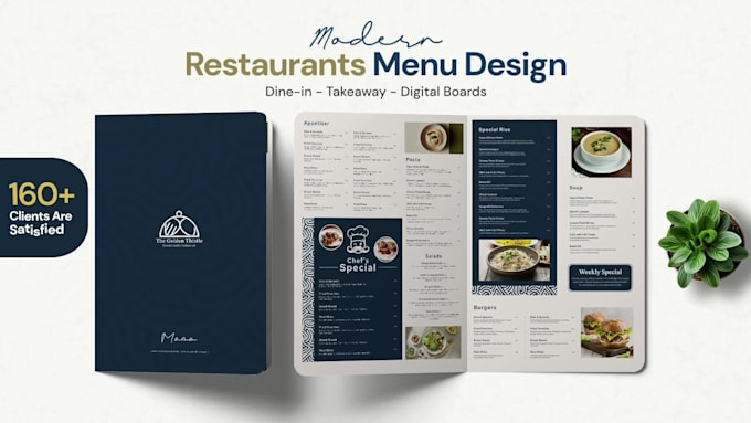 design modern restaurant menu, flyer and brochures