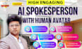 create ai spokesperson video with a human avatar