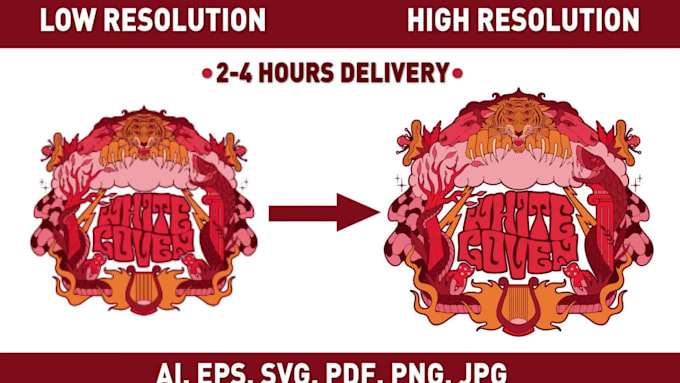 convert any raster image or logo into high resolution vector