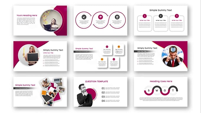 design branded powerpoint master template slides deck presentation template