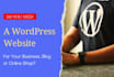 design wordpress blog, business, or store site
