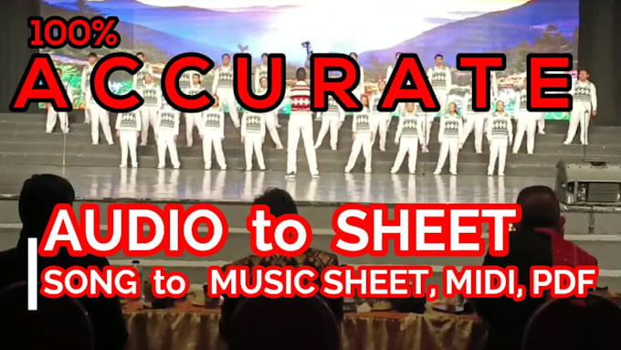 transcript any song and music to church choir multi language