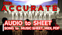 transcript any song and music to church choir multi language